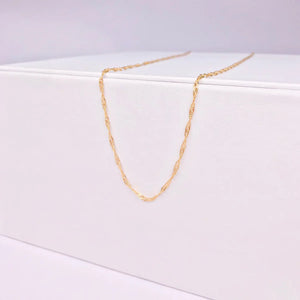 Cadena oro laminado 18K tejido Singapur 45 cm unisex Ref 41546