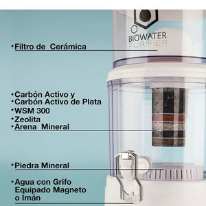 Repuesto de disco Piedras Minerales para Filtro purificador de agua 14L