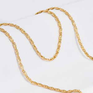 Cadena oro laminado 18K tejido Caracol grueso 65cm unisex Ref 43068
