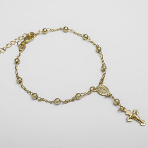 Pulsera denario oro laminado 18K 18cm/4mm ajustable Ref 94056