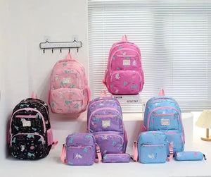 Morral juvenil trío cartuchera y lonchera 46 cm alto Palo de rosa