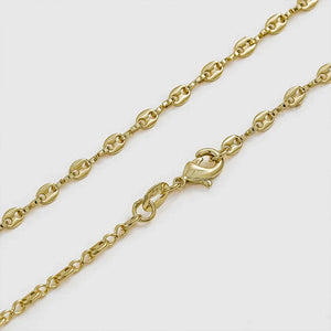 Cadena oro laminado 18K tejido Gucci 45cm/2mm Ref 43036