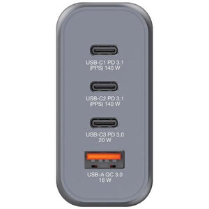 Cargador de pared GaN de 140 W de 4 puertos