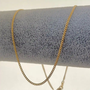 Cadena oro laminado 18K tejido Cubana 60cm unisex Ref 40128