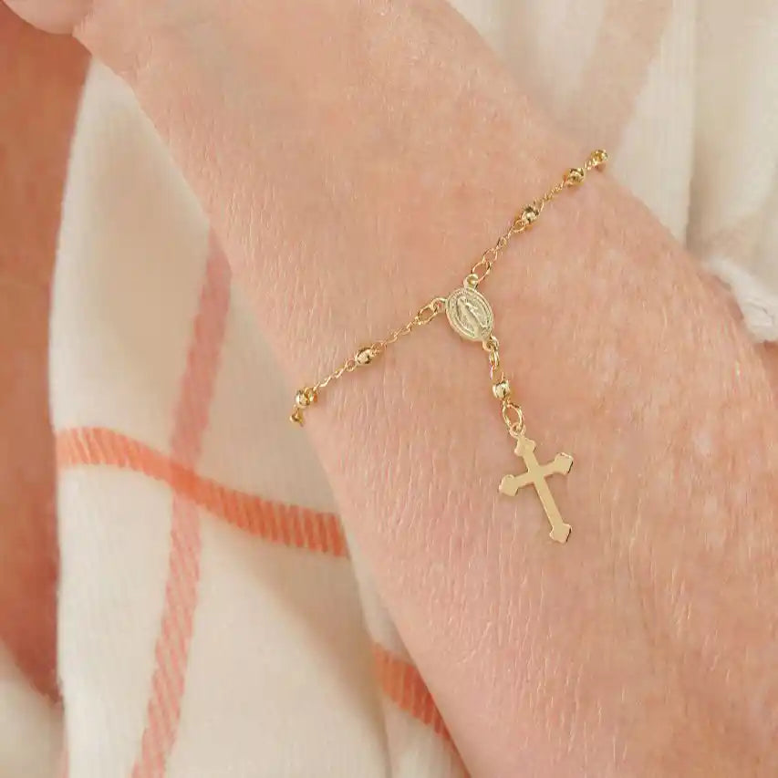 Pulsera Denario (16cm/4mm) oro laminado 18K con broche Ref 94046