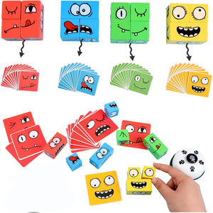 Cubo mágico juego de expresiones y cartas montesori