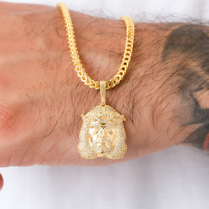 Dije Oro laminado 18K Rostro Swarovski Cristal Ref 21684