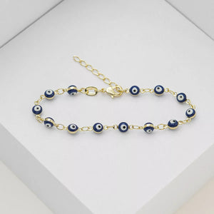 Pulsera oro laminado 18K Ojo Turco 16 Cms + Extensor Ref 54051