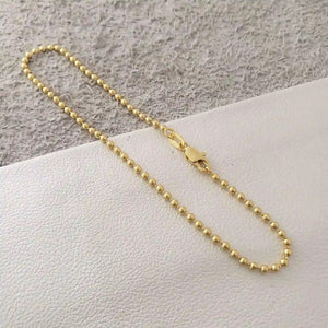 Tobillera oro laminado estilo Militar 2,5mm con broche Ref: 53984