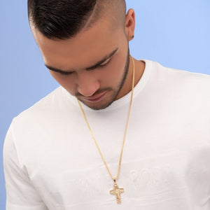 Cadena oro laminado 18K tejido Chino 65cm unisex Ref 43888
