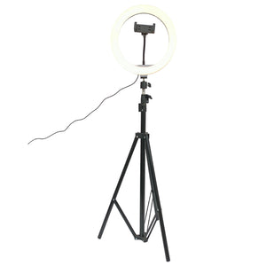 Aro de luz LED grande 30 cm con soporte de celular y trípode