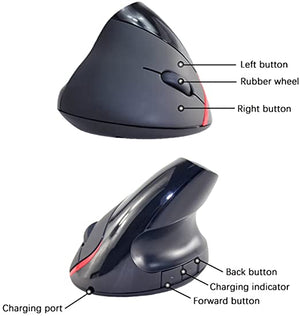 Mouse ergonómico vertical inalámbrico y recargable