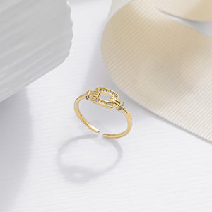 Anillo Anillo Crystal Box Ajustable oro laminado 18K Ref 13041