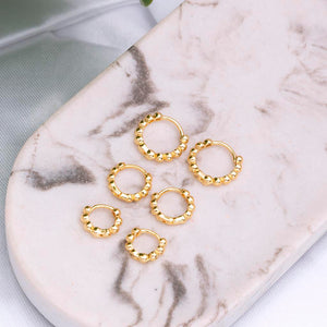 Aretes Oro laminado 18K Candonga Esfera Unisex Ref 34183
