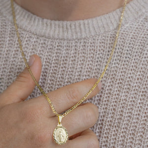 Cadena oro laminado 18K tejido Caracol grueso 65cm unisex Ref 43068