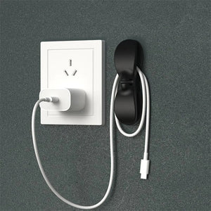 Porta cable organizador adhesivo x2 unidades