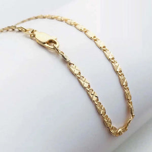 Tobillera oro laminado 18K Cubana 2,5mm -24,5 cm Ref: 54754