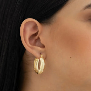 Aretas candongas oro laminado 18K gold dust Ref 34140