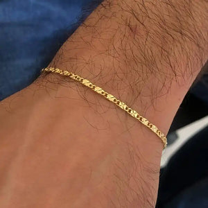 Pulsera oro laminado 18K Destellos 2.5 mm 16 Cms + Extensor Ref 54751