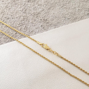 Cadena oro laminado 18K tejido Lazo diamantado 65cm unisex Ref 43613