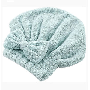 Toalla para el cabello microfibra tipo gorro secado rápido