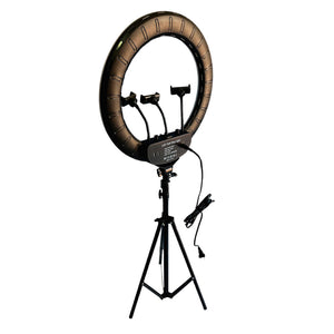 Aro de luz profesional 45 cm y 3 soportes celular
