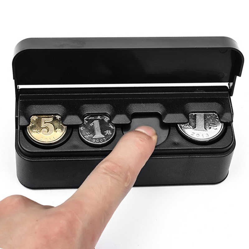 Caja organizador de monedas para carro de 5 puestos