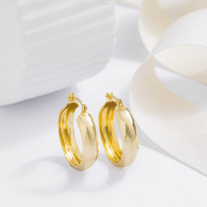 Aretas candongas oro laminado 18K gold dust Ref 34140