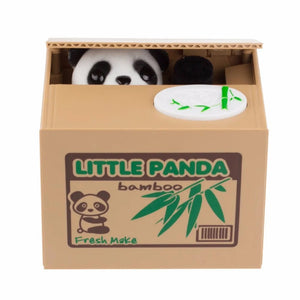 Alcancía De Gato O Panda Roba Monedas Eléctrica con movimiento