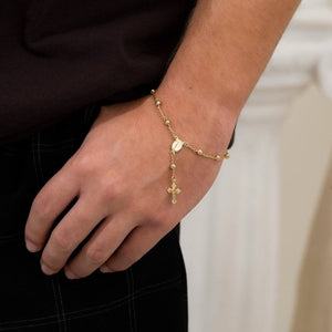 Pulsera denario oro laminado 18K 18cm/4mm ajustable Ref 94056