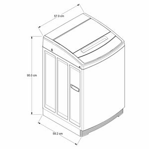 Lavadora Whirlpool automática Carga Superior 10Kg WWI10ASHLS Silver