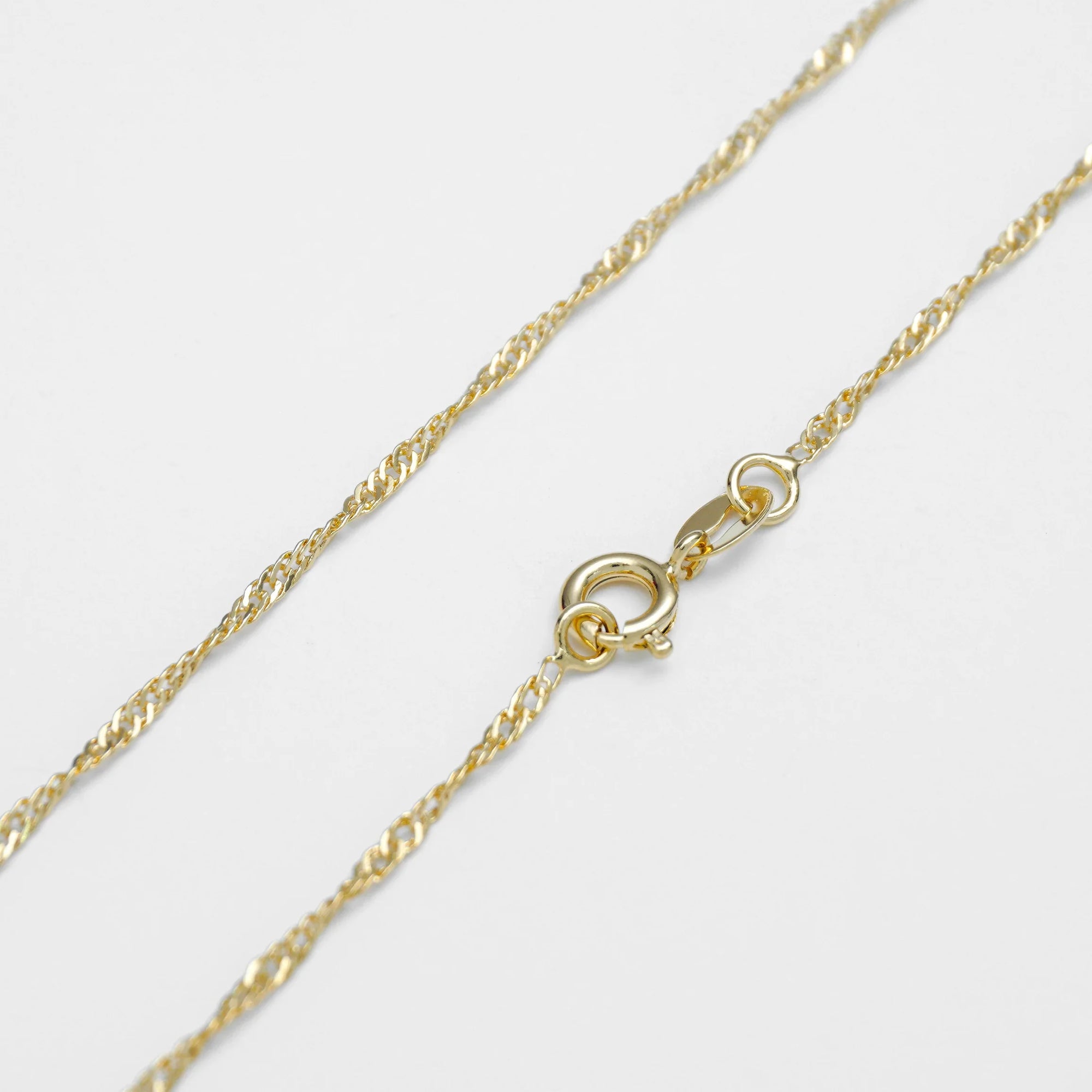 Cadena oro laminado 18K tejido Singapur 45 cm unisex Ref 41546