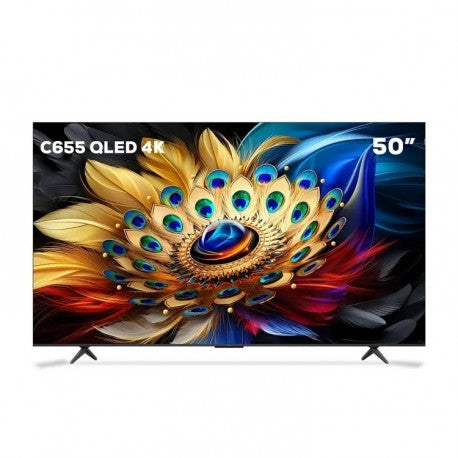 Televisor TCL 50" Pulgadas 127 cm 50 C655 Advanced 4K-UHD QLED Smart TV Google