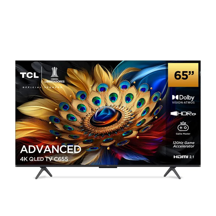 Televisor TCL 65" Pulgadas 165cm 65 C655 Advanced 4K-UHD QLED Smart TV Google