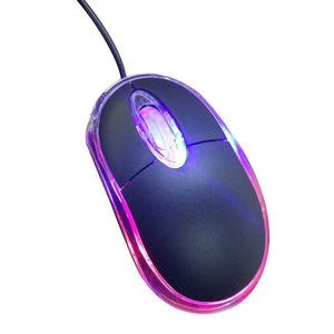 Mouse Óptico alámbrico con luces LED Precisión y Comodidad
