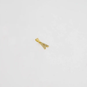 Dije oro laminado 18K letras iniciales con circonias Ref 23370