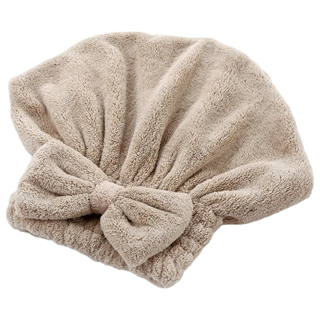 Toalla para el cabello microfibra tipo gorro secado rápido