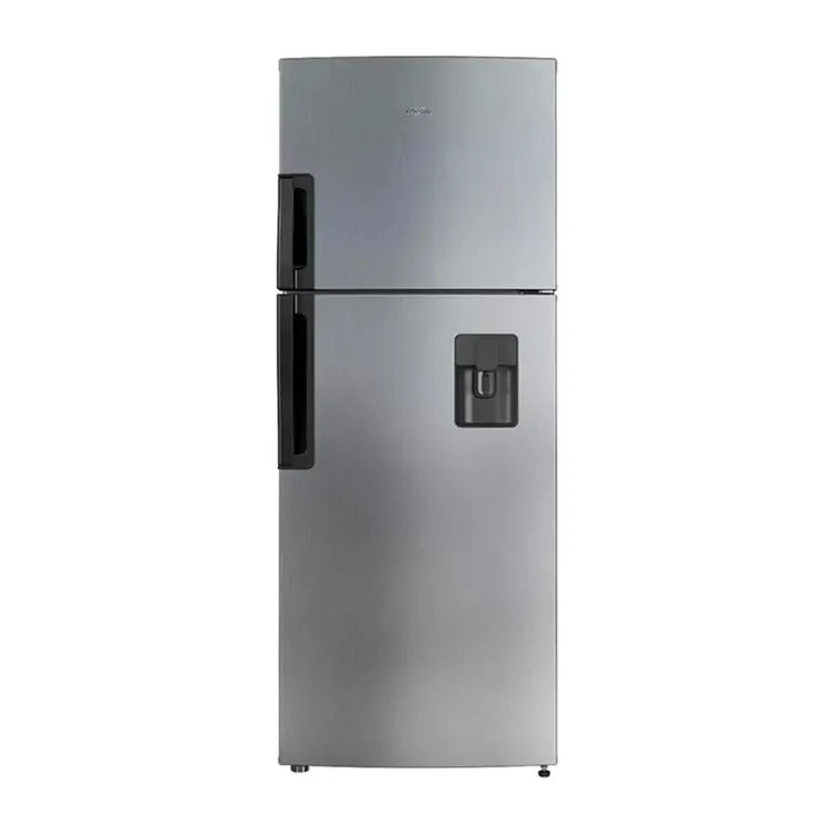 Nevera Whirlpool No Frost Congelador Superior 435 Litros Gris