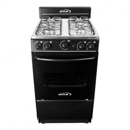 Estufa De Piso Abba 4 Puestos Con Horno Gas Natural AT101-5 Negro