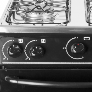 Estufa De Piso Abba 4 Puestos Con Horno Gas Natural AT101-5 Negro