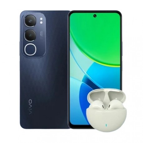 Cel 4G Vivo Y19s 256GB + Audi. Negro