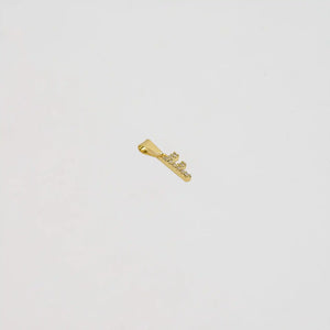 Dije oro laminado 18K letras iniciales con circonias Ref 23370