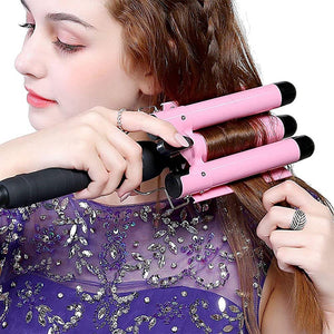 Rizador de cabello 3 tubos profesional 210C Hair Curly