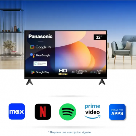 Televisor Panasonic 32" Pulgadas 81 cm 32NS700 LED HD Smart TV Google TV
