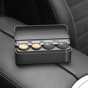 Caja organizador de monedas para carro de 5 puestos