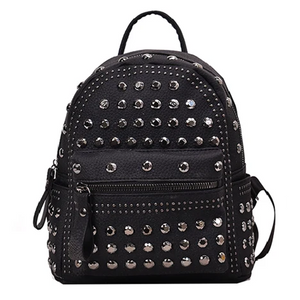 Bolso morral de dama con taches pequeño