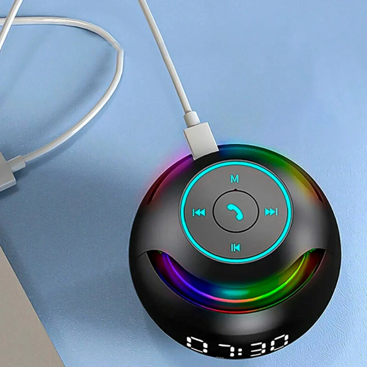 Parlante Reloj G90Q Bluetooth Redondo Con Sensor