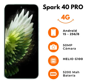 tecno spark 40pro  de 8-256
