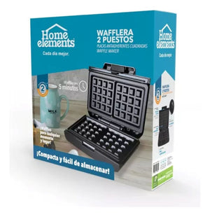 WAFFLERA  DE 2 PUESTOS CUADRADA