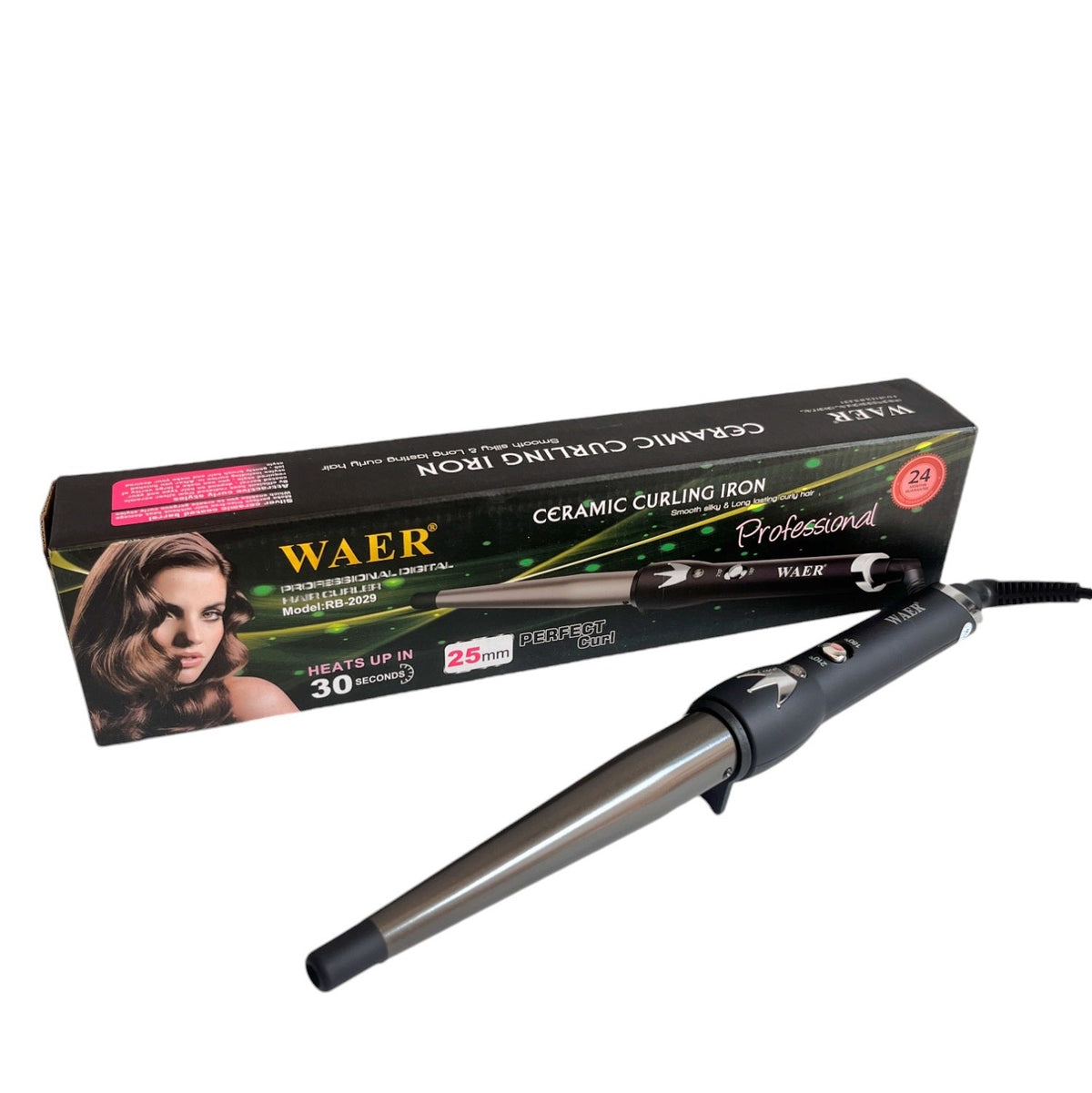 Rizador cónico ondas de sirena temperatura de 450 marca Waer